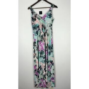 Metaphor Floral Maxi Dress in Mint, Lavender, Peach
